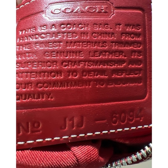 Coach Red Signature Shoulder Bag - Picture 12 of 13